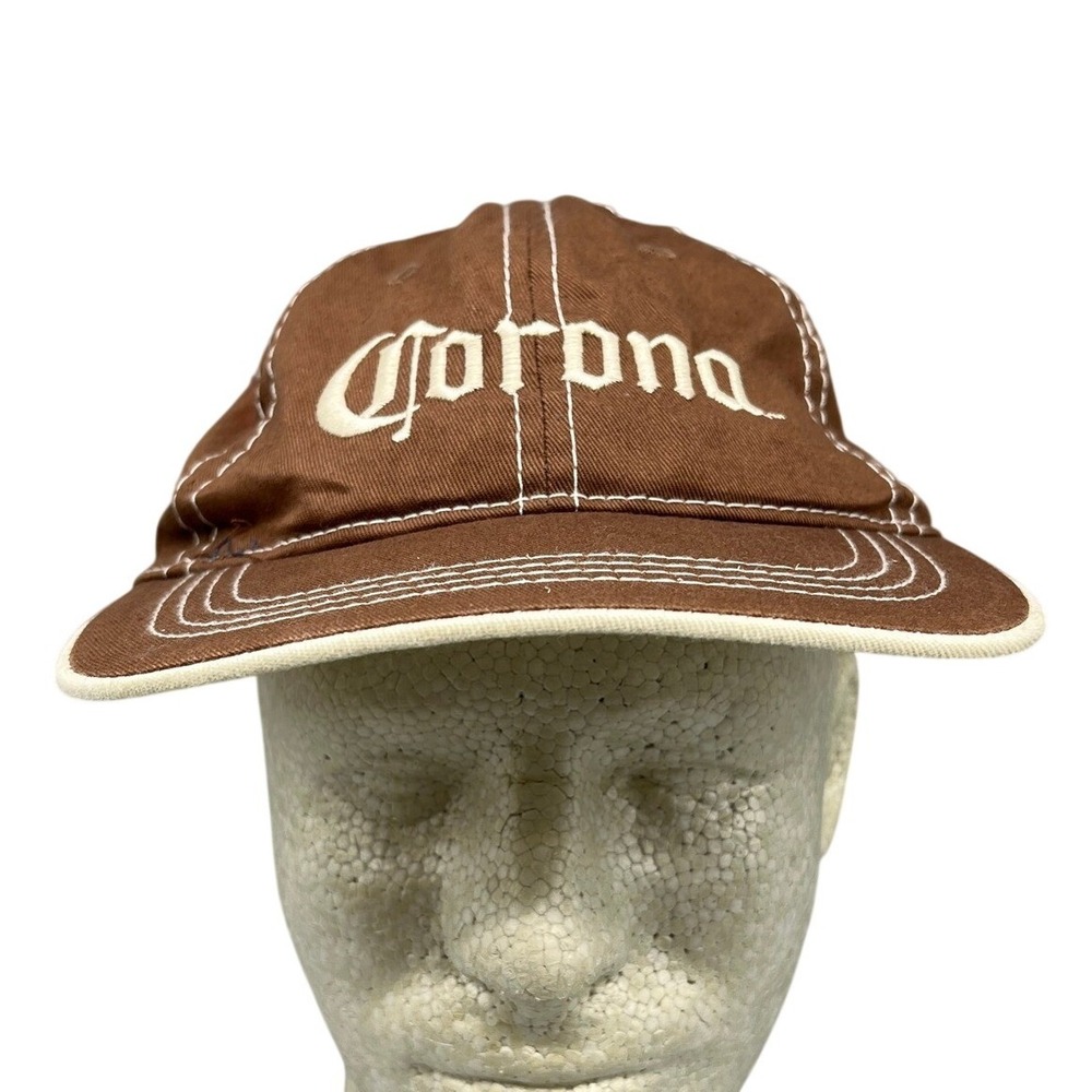 Corona Baseball Hat Mens Adjustable Embroidered Logo Contrast Stitch Beach Wear
